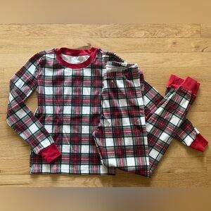 Pottery Barn Plaid Kids Pajamas - Red and White size 10 EUC
